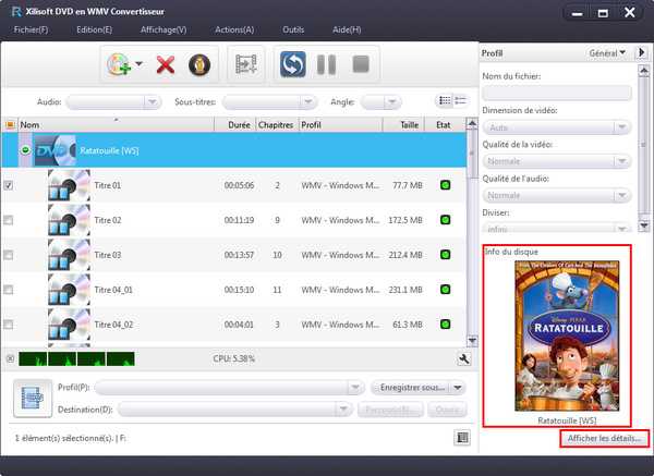 Xilisoft DVD en WMV Convertisseur